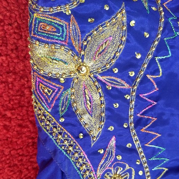 vintage 80s purple silk beaded embroidered gown NWOT ๐HOST PICK ๐ - Picture 12 of 12